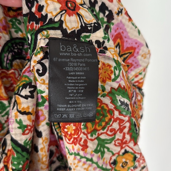 BA&SH Benja Paisley Colorful Multicolor Maxi Dress Womens size XSMALL - Picture 8 of 12